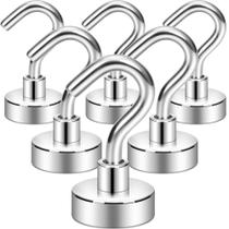 Gancho Magnético Neosmuk para Armazenamento, Suporta 13,5 kg, Pacote com 6 Unidades Gancho Magnético Neosmuk para Armazenamento, Suporta 13,5 kg, Pacote com 6 Unidades