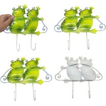 Gancho Metal Enfeite Sapinhos Kit 4 Uni Pendura Bone Bolsa Bolsa Chapeu Organizaçao Decoraçao Parede Casa