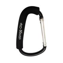 Gancho Mosquetão Clingo para Carrinho de Bebê Preto até 40kg