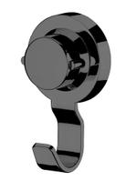 Gancho Multiuso Cabide Porta Toalha Com Ventosa Preto Ônix - 4054ox Future