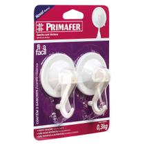 Gancho Multiuso com Ventosa 2 Unidades Plástico - Primafer - Tecnolar