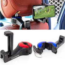 Gancho oculto para encosto de cabeça de carro com suporte para celular COCO STARKE Gancho oculto para encosto de cabeça de carro com suporte para celular COCO STARKE