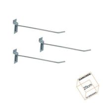 Gancho Painel Canaletado 10 cm Zincado Kit 100 peças