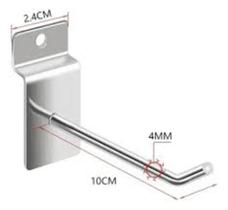 Gancho Painel Canaletado 10 cm Zincado Kit 100 peças Gancho Painel Canaletado 10 cm Zincado Kit 100 peças