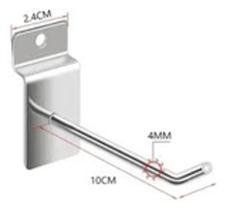 Gancho Painel Canaletado 10 cm Zincado Kit 50 peças Gancho Painel Canaletado 10 cm Zincado Kit 50 peças