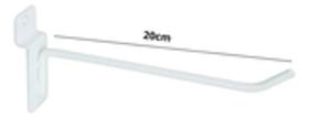 Gancho Painel Canaletado 20 cm Branco Kit 50 peças