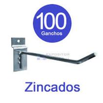 Gancho Painel Canaletado 25 cm Zincado Kit 100 peças