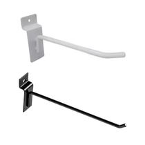 Gancho Painel Caneletado Canelado 25cm 100 Pçs Branco Preto