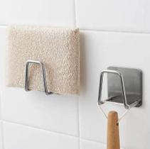 Gancho Para Esponja Aço inoxidável Suporte Porta Bucha Pia Gancho Para Esponja Aço inoxidável Suporte Porta Bucha Pia