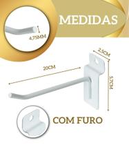 Gancho Para Painel Branco 4,75Mmx20Cm - Kit C/ 100 Peças - SARFER Gancho Para Painel Branco 4,75Mmx20Cm - Kit C/ 100 Peças - SARFER