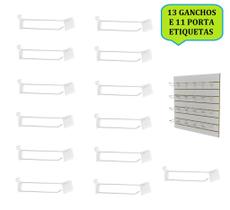 GANCHO PARA PAINEL CANALETADO 10cm PORTO ETIQUETA - KIT C/13un