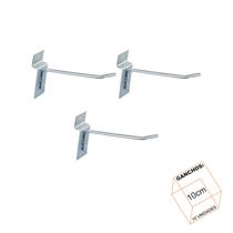 Gancho Para Painel Canaletado 10cm Zincado Kit 10 Unidades