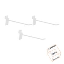 Gancho Para Painel Canaletado 15cm Branco Kit 25 Unidades