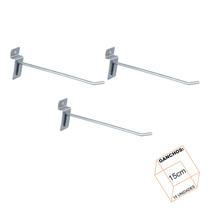 Gancho Para Painel Canaletado 15cm Zincado Kit 15 Unidades