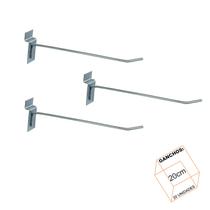 Gancho Para Painel Canaletado 20cm Zincado Kit 20 Unidades