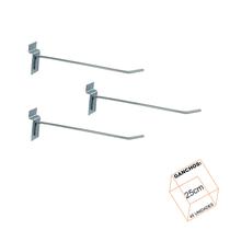 Gancho Para Painel Canaletado 25cm Zincado Kit 45 Unidades