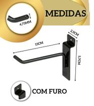 Gancho Para Painel Preto 4,75Mmx15Cm - Kit C/ 100 Peças - SARFER Gancho Para Painel Preto 4,75Mmx15Cm - Kit C/ 100 Peças - SARFER