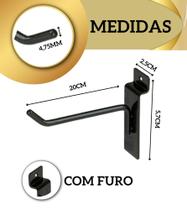 Gancho Para Painel Preto 4,75Mmx20Cm - Kit C/ 100 Peças - SARFER