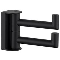 Gancho para Toalha APLusee Giratório com 2 Braços Aço Preto Fosco Gancho para Toalha APLusee Giratório com 2 Braços Aço Preto Fosco