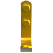 Gancho Para Toalha De Parede Dupla Fixação Dourado FS Plus Gancho Para Toalha De Parede Dupla Fixação Dourado FS Plus