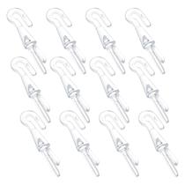 Gancho para vareta de persiana uxcell 12 peças plástico transparente 5 x 1,2 cm