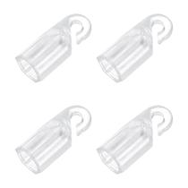 Gancho para vareta de persiana uxcell em plástico 2,6 x 0,7 cm, 4 peças, transparente