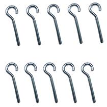 Gancho parafuso com rosca máquina olhal de aço 6mm com 8cm kit 10 pç Gancho parafuso com rosca máquina olhal de aço 6mm com 8cm kit 10 pç