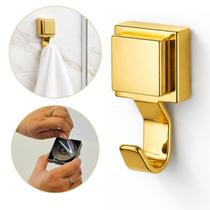 Gancho Parede Banheiro Dourado Adesivo Resistente Cabide Porta Toalha Future
