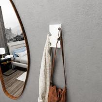 Gancho Parede Porta Suporte Cabideiro Multiuso Branco Gancho Parede Porta Suporte Cabideiro Multiuso Branco
