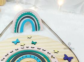 Gancho Pendurador Infantil Arco Íris Decorativo