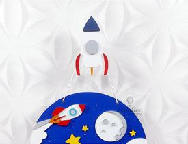 Gancho Pendurador Infantil Foguete Decorativo