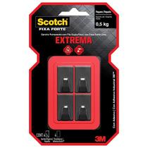 Gancho Pequeno SCOTCH Preto com 4 Unidades 3M Gancho Pequeno SCOTCH Preto com 4 Unidades 3M