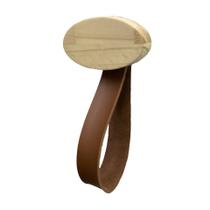 Gancho Pinus Oval com material sintético Caramelo Gancho Pinus Oval com material sintético Caramelo
