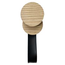Gancho Pinus Redondo Duplo com material sintético Preto Gancho Pinus Redondo Duplo com material sintético Preto
