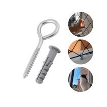 Gancho Pitão P/ Rede De Proteção Aço Bucha 8mm P/ Tela Gancho Pitão P/ Rede De Proteção Aço Bucha 8mm P/ Tela