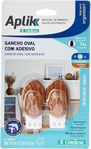 Gancho plastico oval madeira c/2 - Ordene