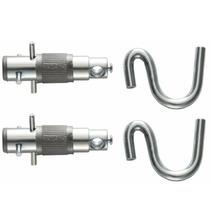 Gancho Rede De Dormir Descanso Batom Cromado Reforçado - 1 Par