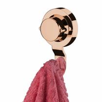 Gancho Rosé Gold Multiuso Fixação Ventosa Suporte Cabide