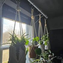 Gancho S 9cm Pendurar Plantas e Gaiolas Cor Branca kit 20Un