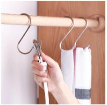 Gancho S Inox Kit 10 Unidades Cozinha Barra Utensilios Roupa