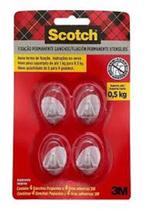 Gancho scotch transp peq com 4 unidades