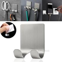 Gancho Suporte Parede Cabide Adesivo Alta Aderência Aço Inox Gancho Suporte Parede Cabide Adesivo Alta Aderência Aço Inox