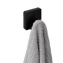 Gancho Unitário Metalizado Black Ventosa Quadrada 2658 Arthi