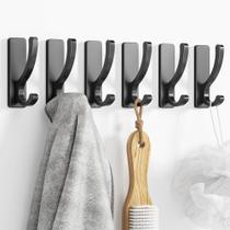 Ganchos adesivos de parede pickpiff Black, pacote com 6 kg, carga máxima