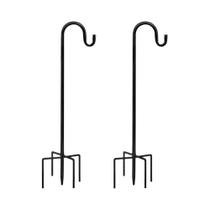 Ganchos Ajustáveis Resistentes À Ferrugem De 48 Polegadas De Altura Para Luzes Solares Externas,