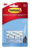 Ganchos Command Wire Small Clear, pacote com 3