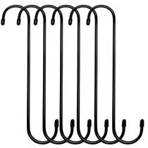 Ganchos de Armazenamento ESFUN 25 cm Pretos Resistentes S - Kit com 6 Ganchos de Armazenamento ESFUN 25 cm Pretos Resistentes S - Kit com 6