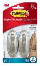 Ganchos de Armazenamento Médios para Banheiro Command 1,3 kg Resistentes à Água Ganchos de Armazenamento Médios para Banheiro Command 1,3 kg Resistentes à Água