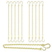 Ganchos de armazenamento RIFNY 24", correntes suspensas douradas, 10 unidades Ganchos de armazenamento RIFNY 24", correntes suspensas douradas, 10 unidades