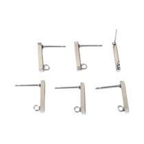 Ganchos De Brinco De Aço Inoxidável 10mm 15mm, 20 Peças, Conectores De Tubo Para Brincos, Fios Para Ganchos De Brinco De Aço Inoxidável 10mm 15mm, 20 Peças, Conectores De Tubo Para Brincos, Fios Para